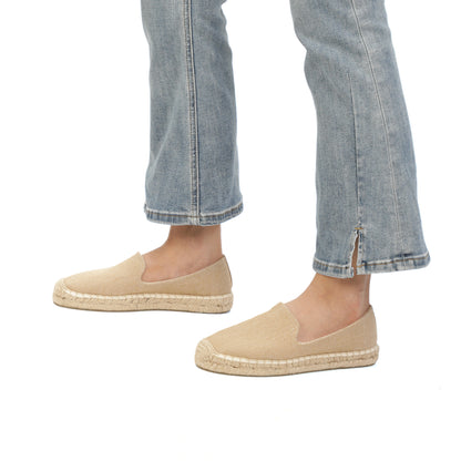 Tan women's platform espadrilles, style W-P9993