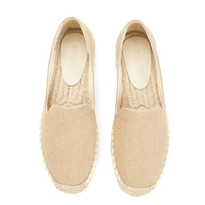 Tan women's platform espadrilles, style W-P9993