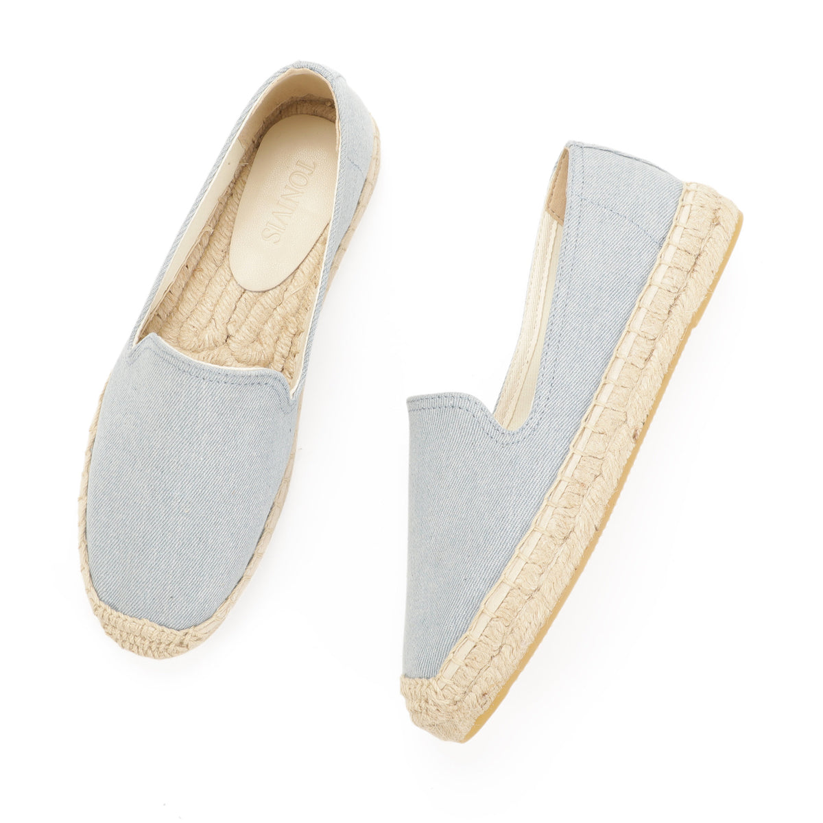 Light Denim women's platform espadrilles, style W-P9996