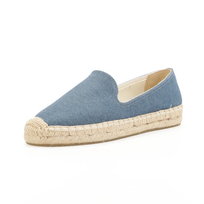 Dark Denim women's platform espadrilles, style W-P9997