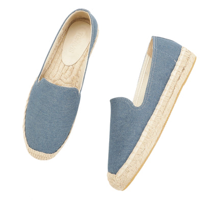 Dark Denim women's platform espadrilles, style W-P9997