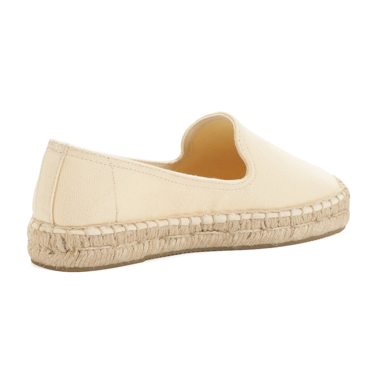 Women's beige canvas platform espadrilles, style W-P9998