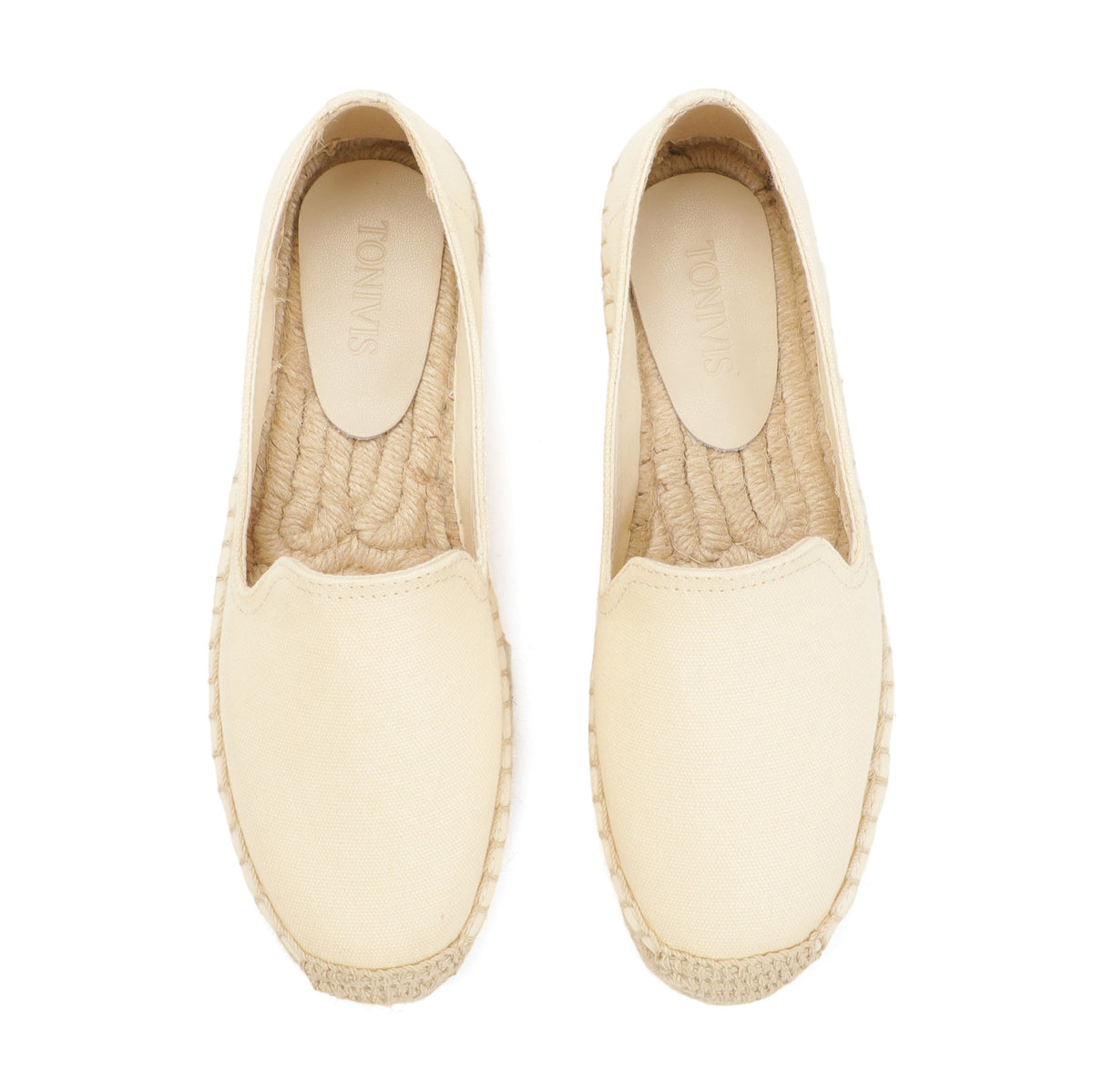 Beige Linen women's platform espadrilles, style W-P9998