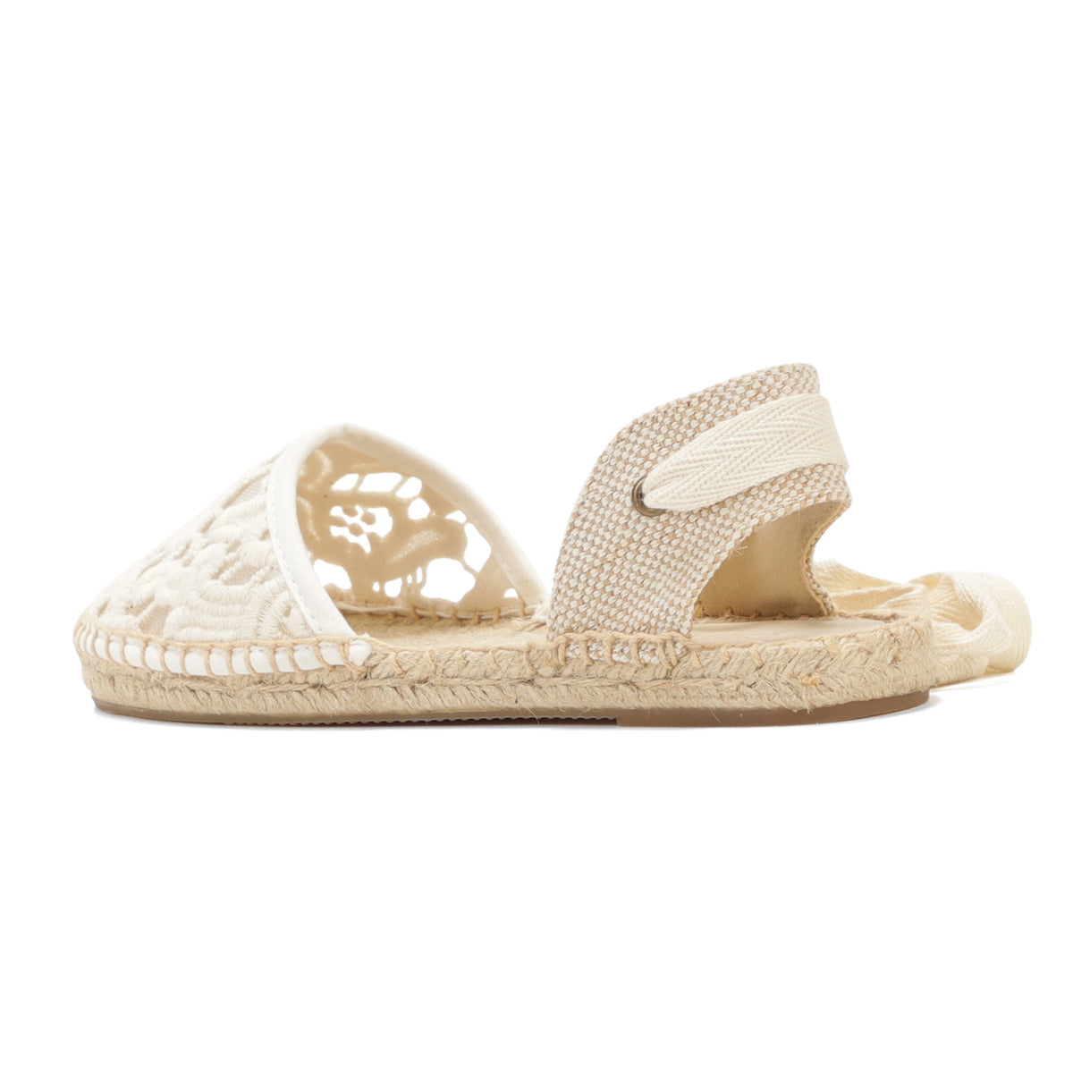 W-S857 White Thick Lace Espadrilles