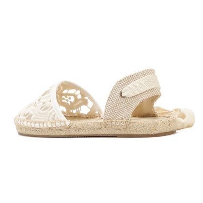 W-S857 White Thick Lace Espadrilles