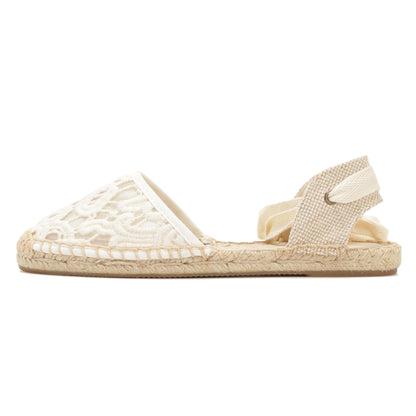 W-S857 White Thick Lace Espadrilles