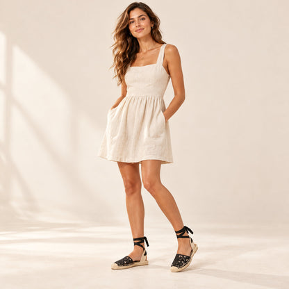 W-S858 Black Thick Lace Espadrilles