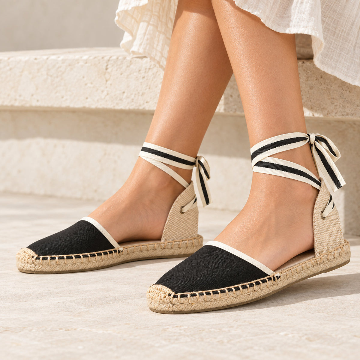 W-S862 Black Espadrilles