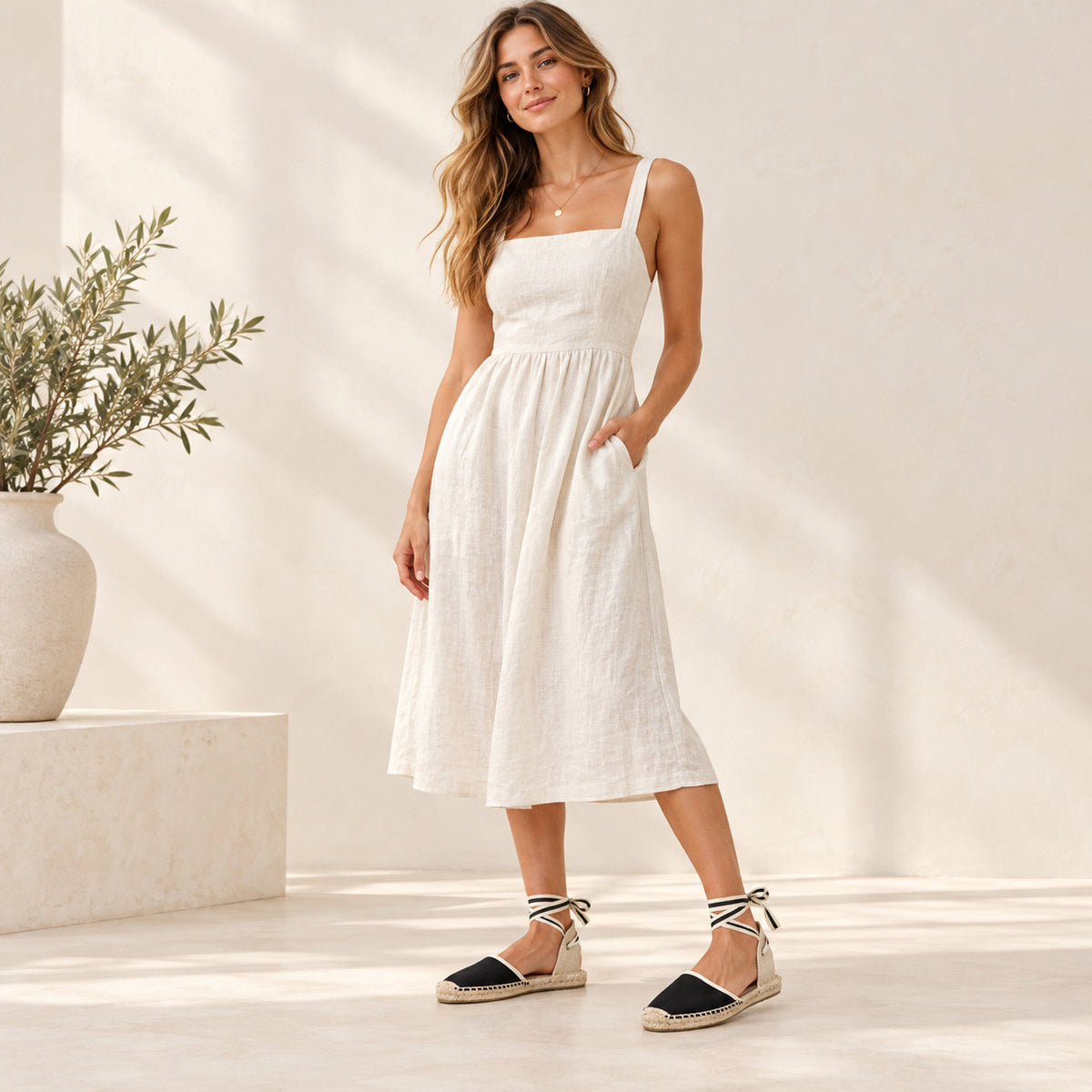 W-S862 Black Espadrilles