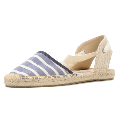 W-S863 Blue White Stripes Espadrilles