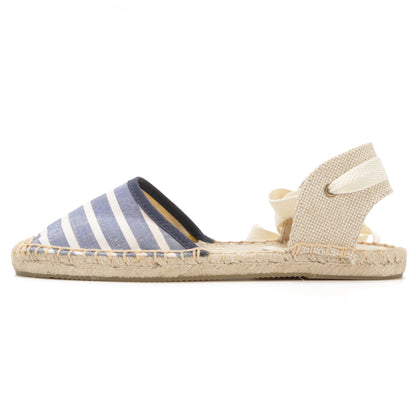 W-S863 Blue White Stripes Espadrilles