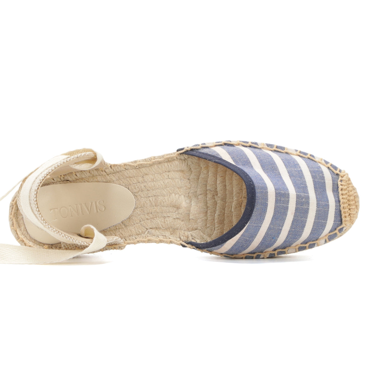 W-S863 Blue White Stripes Espadrilles