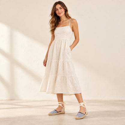 W-S863 Blue White Stripes Espadrilles