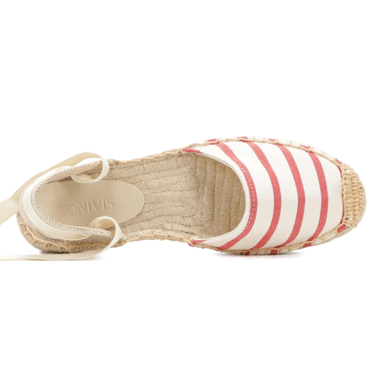 W-S865 Red White Stripes Espadrilles
