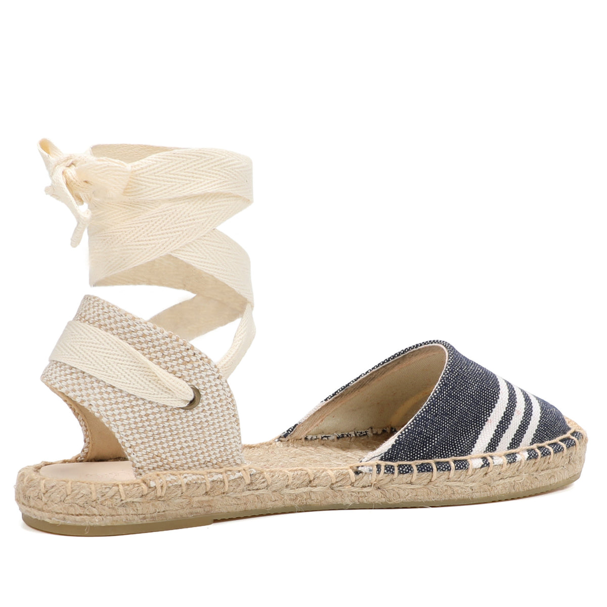 W-S867 Navy White Stripes Espadrilles