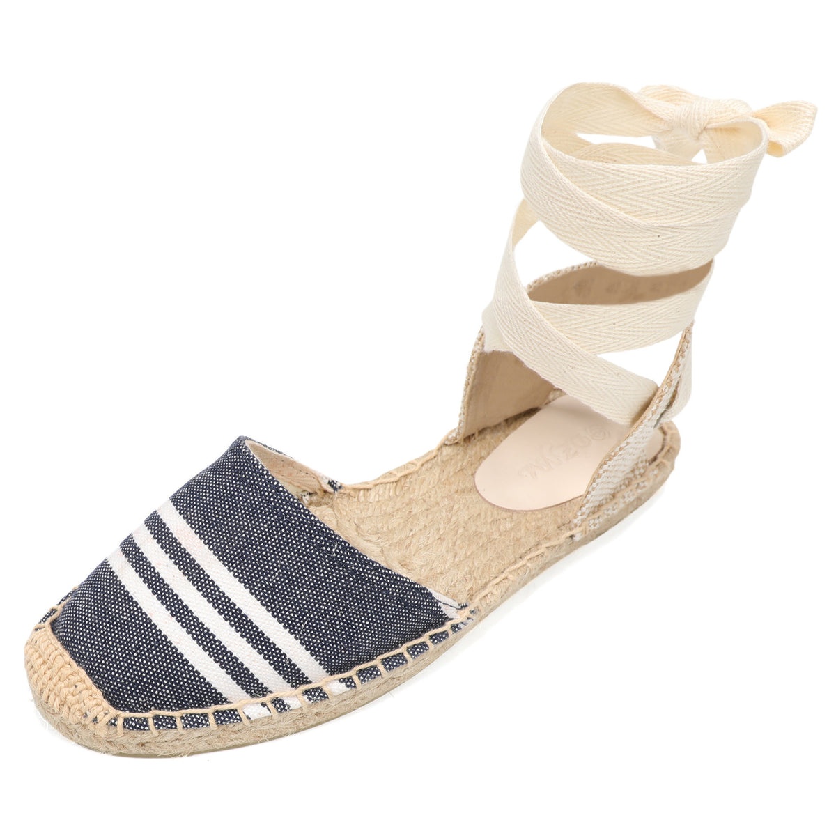 W-S867 Navy White Stripes Espadrilles