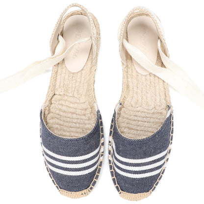 W-S867 Navy White Stripes Espadrilles