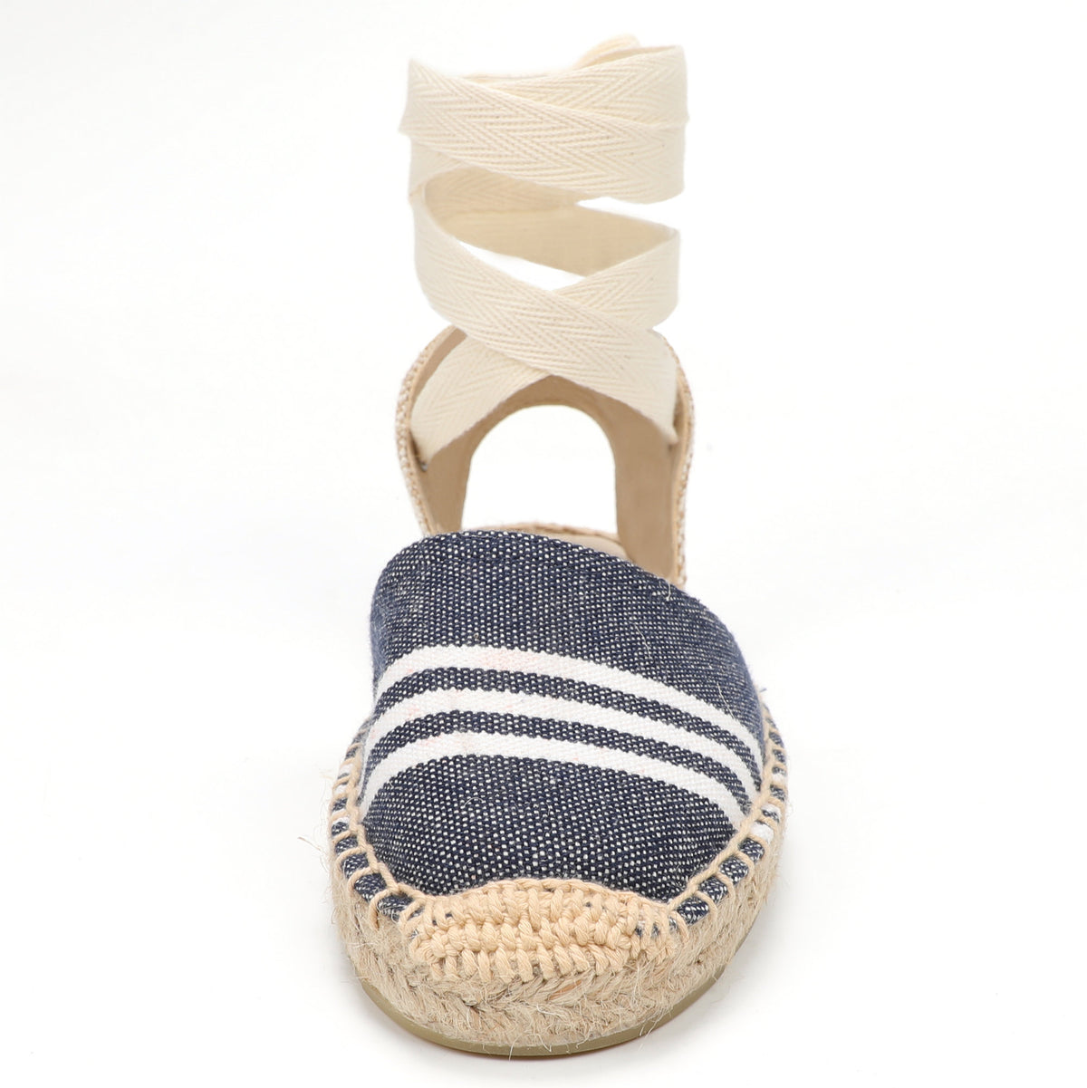 W-S867 Navy White Stripes Espadrilles