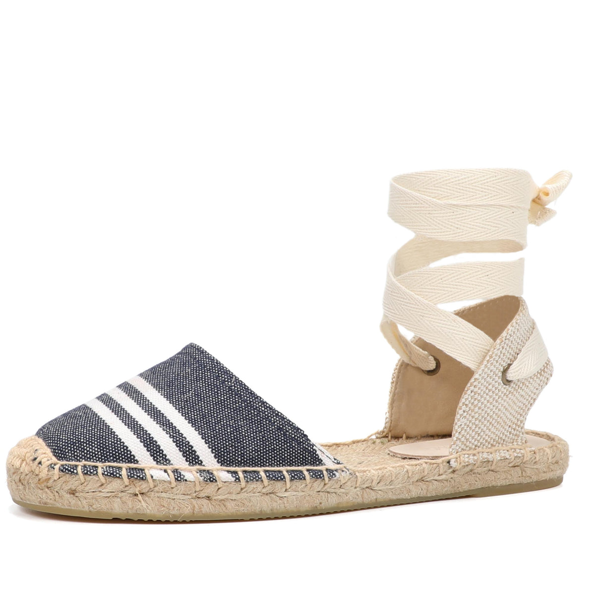 W-S867 Navy White Stripes Espadrilles
