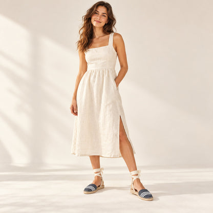 W-S867 Navy White Stripes Espadrilles