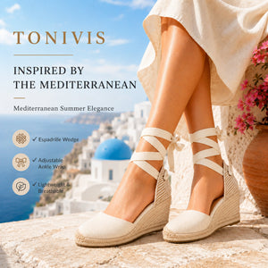 White Linen 3.5 in Wedge