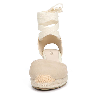 TONIVIS W-S908 beige suede wedge sandal outsole detail