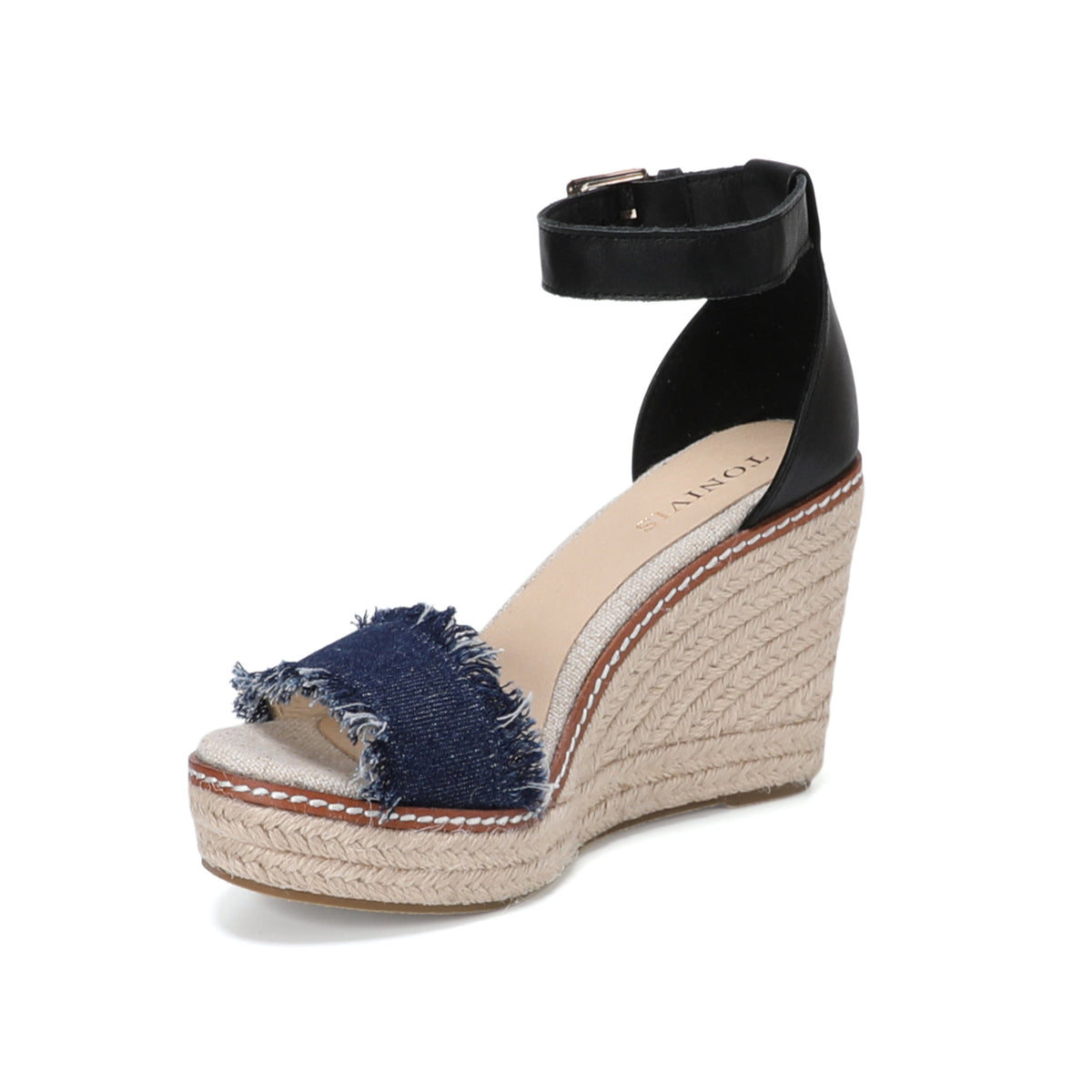 W-S912 Navy Blue Espadrille Wedges