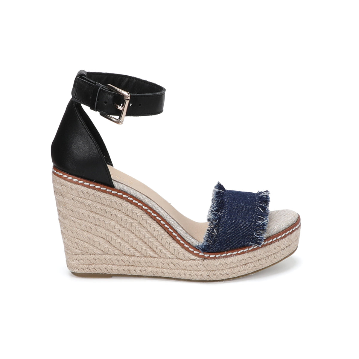 W-S912 Navy Blue Espadrille Wedges