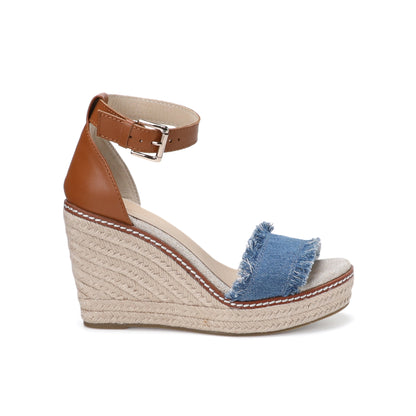 W-S913 Light Denim Blue Espadrille Wedges