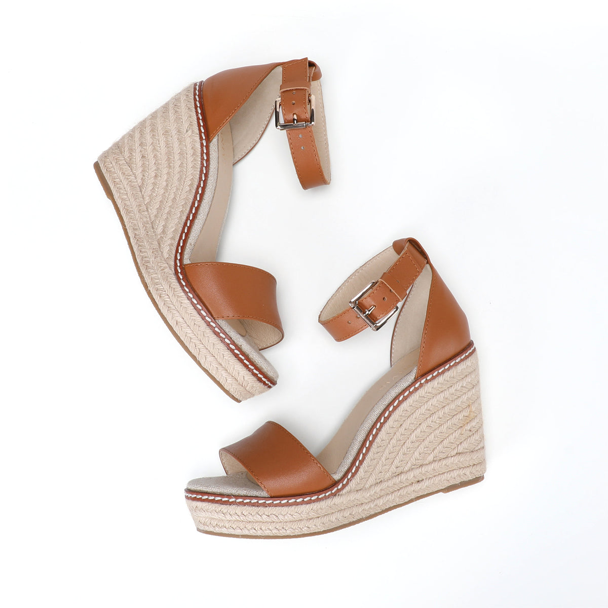 W-S915 Brown Espadrille Wedges