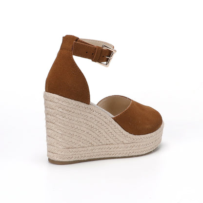 W-S922 Brown Espadrille Wedges