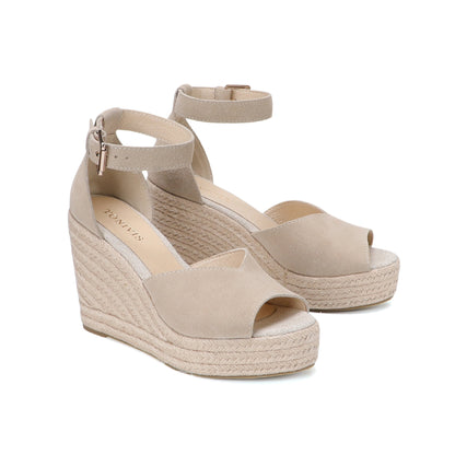 W-S924 Beige Espadrille Wedges
