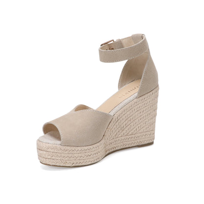 W-S924 Beige Espadrille Wedges