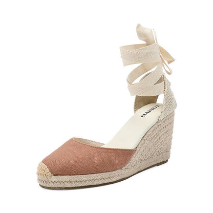 W-S927 Sand Espadrille Wedges