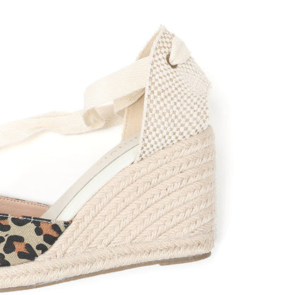 W-S936 Leopard Print Espadrille Wedges