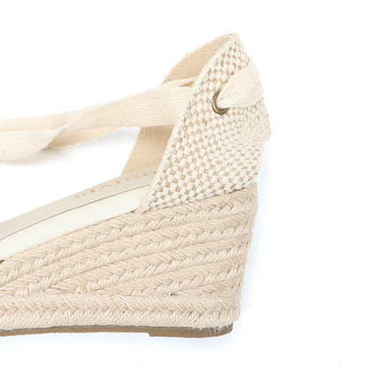 W-S941 Coffee Espadrille Wedges
