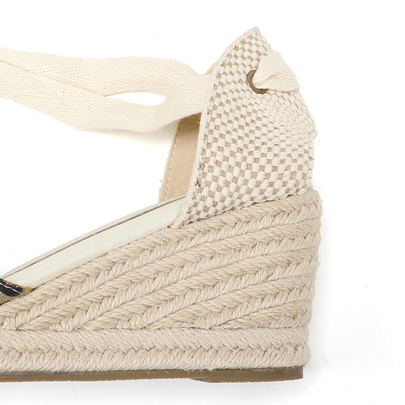 W-S946 Leopard Print Espadrille Wedges