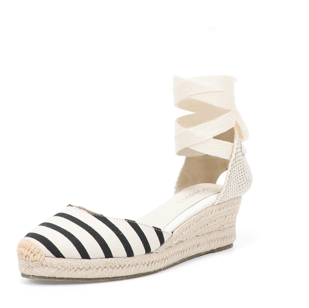 W S952 Black Beige Stripes