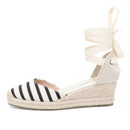 W S952 Black Beige Stripes