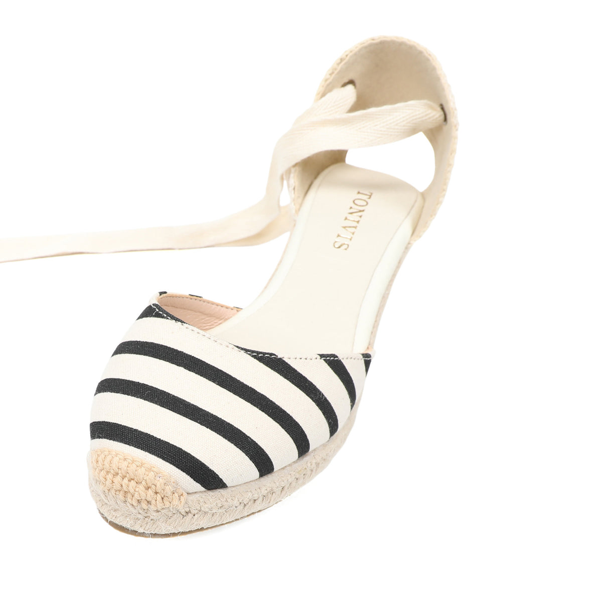W S952 Black Beige Stripes