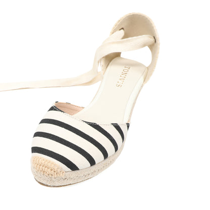W S952 Black Beige Stripes