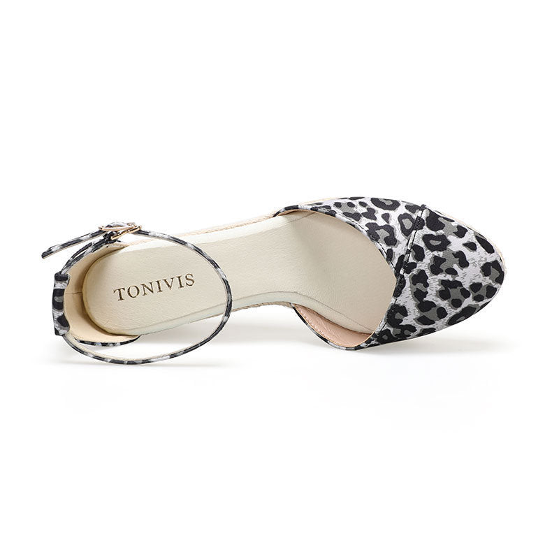 W S963 Silver Leopard Print