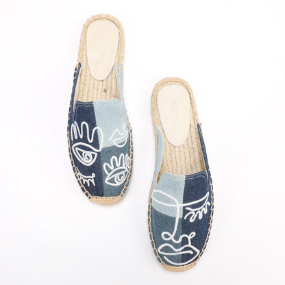 W-S966 Denim Blue Espadrilles