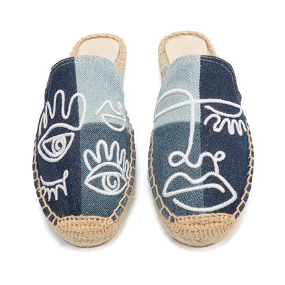 W-S966 Denim Blue Espadrilles