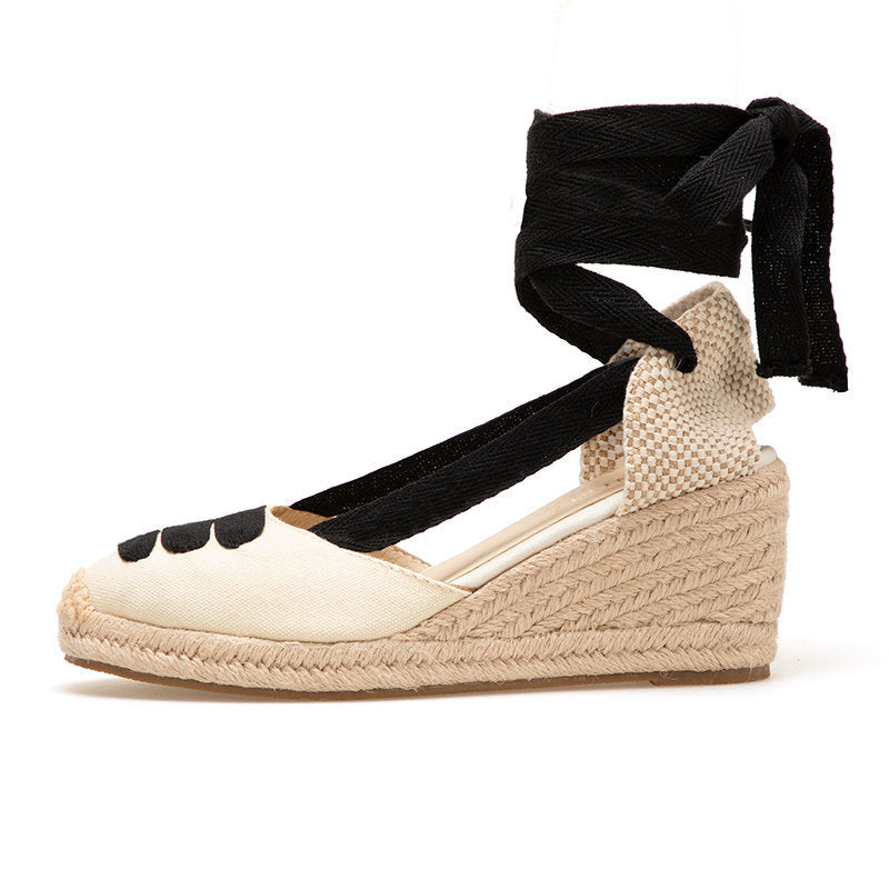 W S975 Beige Sole Black Strap