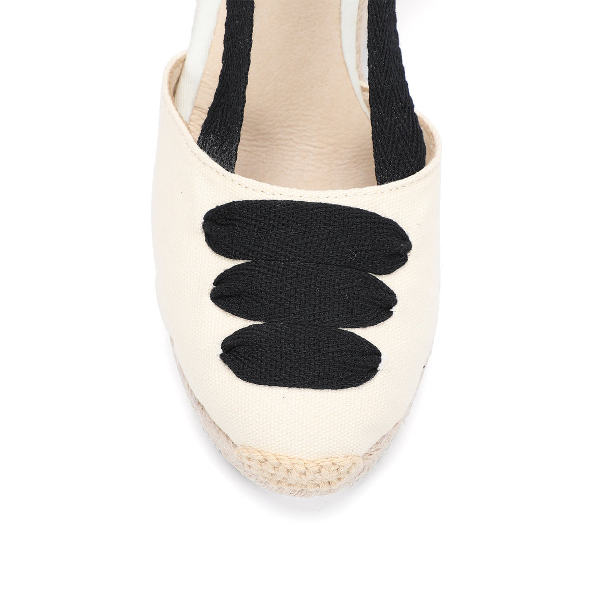 W S977 Beige Sole Black Strap
