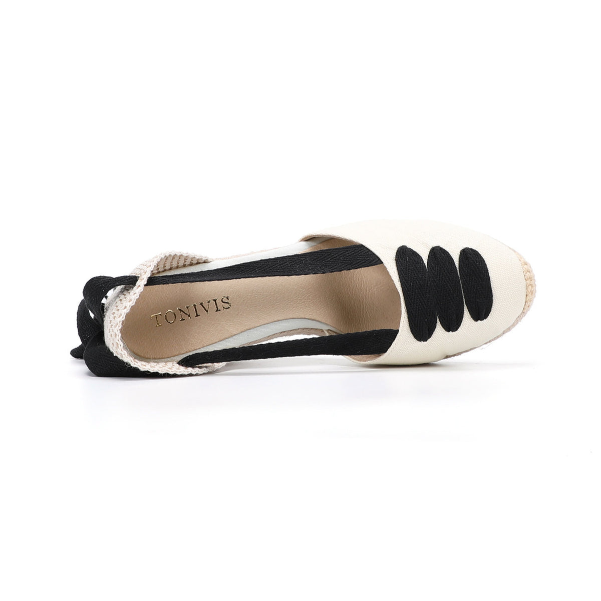 W S977 Beige Sole Black Strap