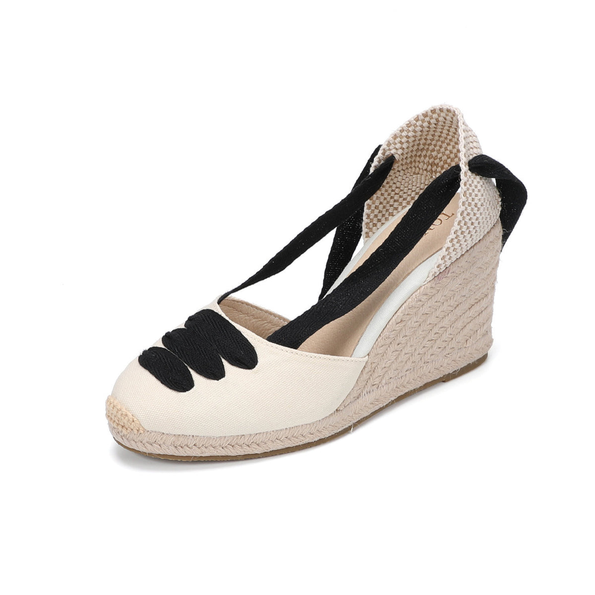 W S977 Beige Sole Black Strap