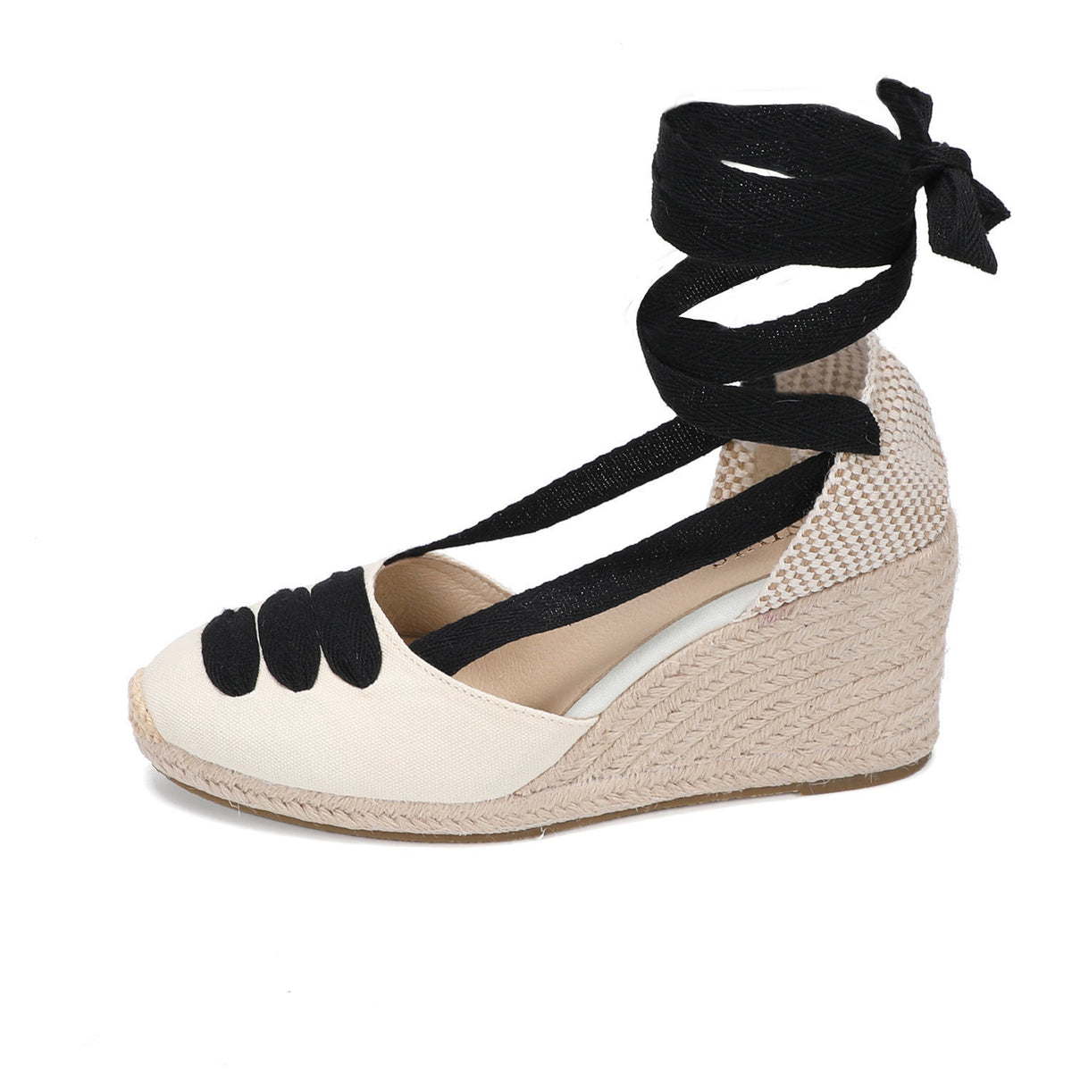 W S977 Beige Sole Black Strap