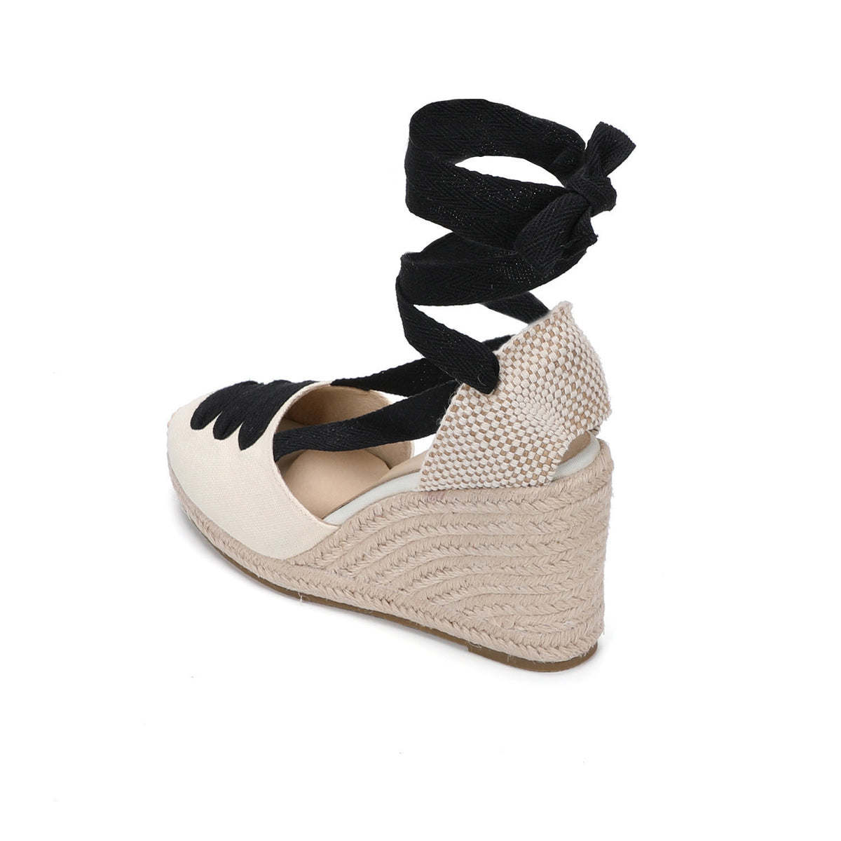 W S977 Beige Sole Black Strap